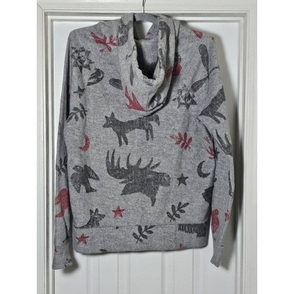 Polo Country Ralph Lauren Brushed Fleece Outdoor Grey Hoodie‎ Sweater Small